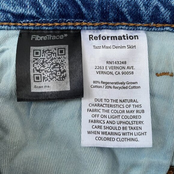 Reformation Jeans Tazz Maxi Denim Skirt - Picture 15 of 16